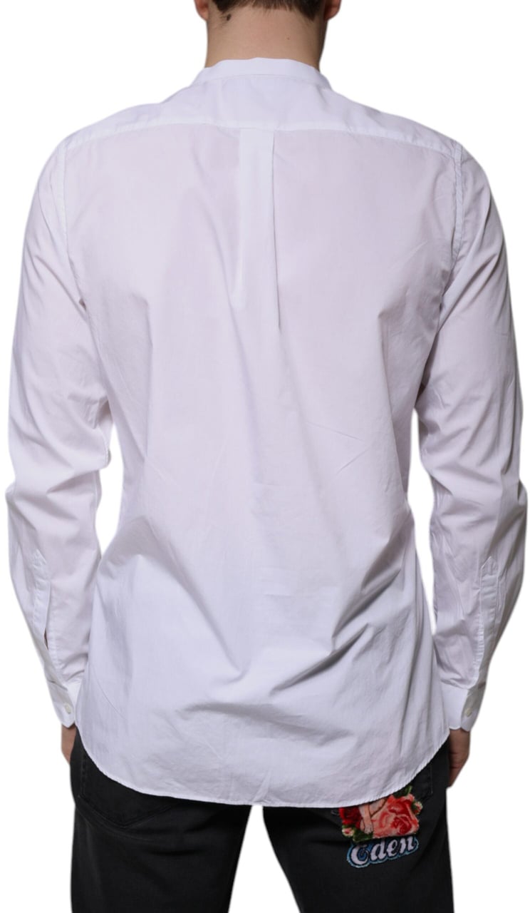 Dolce & Gabbana White Cotton Slim Fit MARTINI Dress Shirt Wit