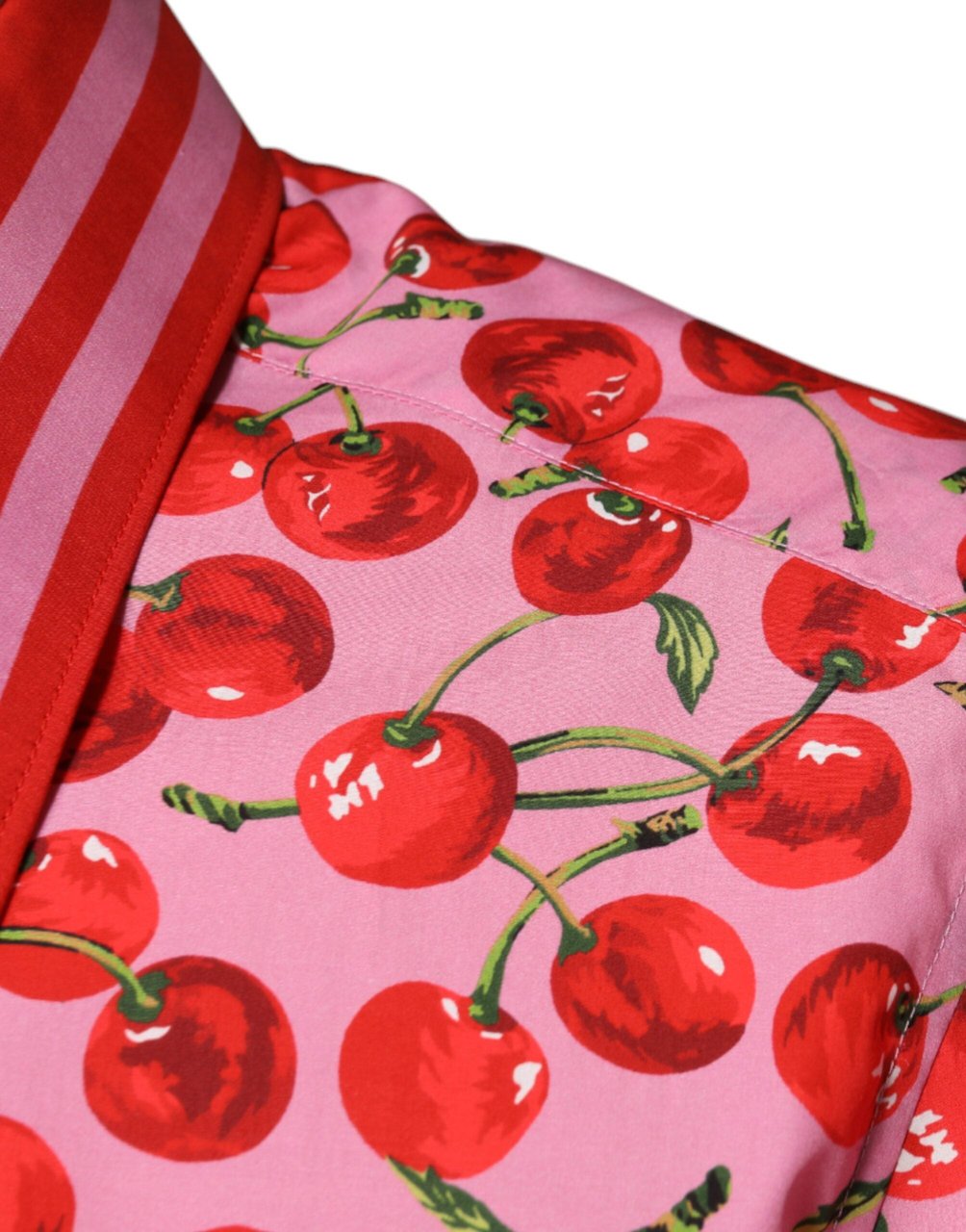 Dolce & Gabbana Pink Cherry Cotton Formal MARTINI Dress Shirt Roze