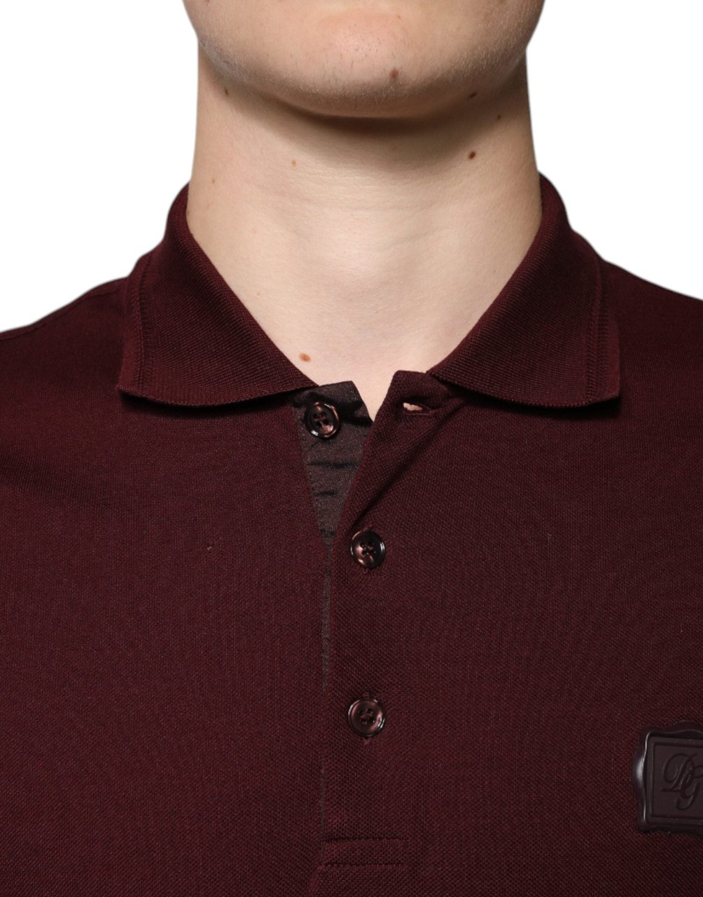 Dolce & Gabbana Maroon Collared Short Sleeves Polo T-shirt Maroon