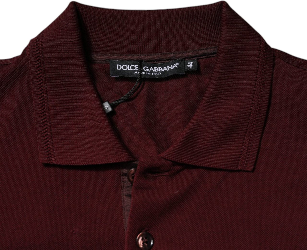 Dolce & Gabbana Maroon Collared Short Sleeves Polo T-shirt Maroon