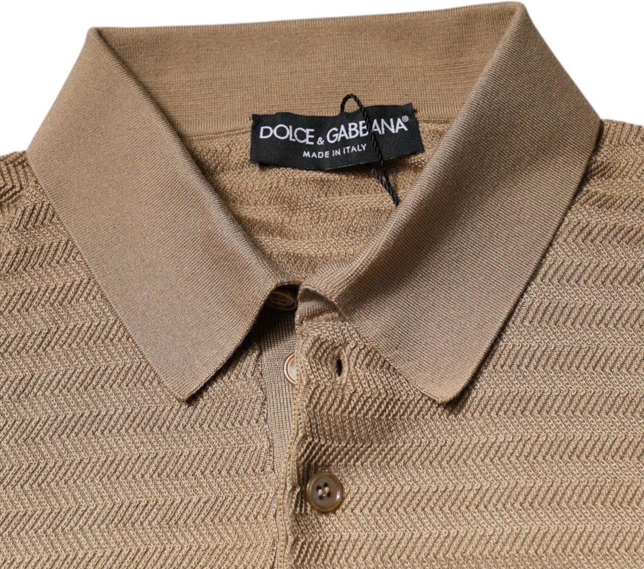 Dolce & Gabbana Brown Collared Short Sleeves Polo T-shirt Bruin