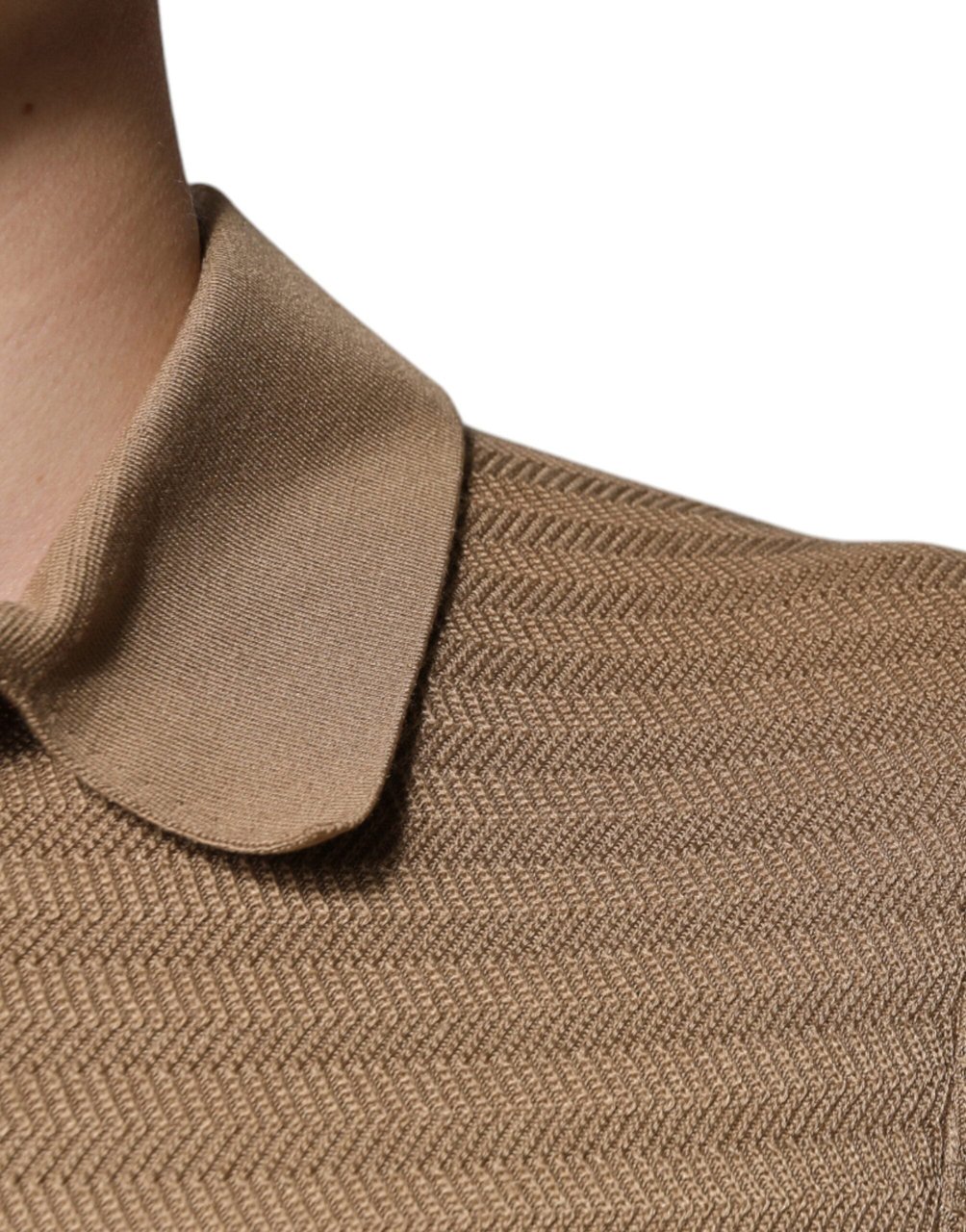 Dolce & Gabbana Brown Collared Short Sleeves Polo T-shirt Bruin