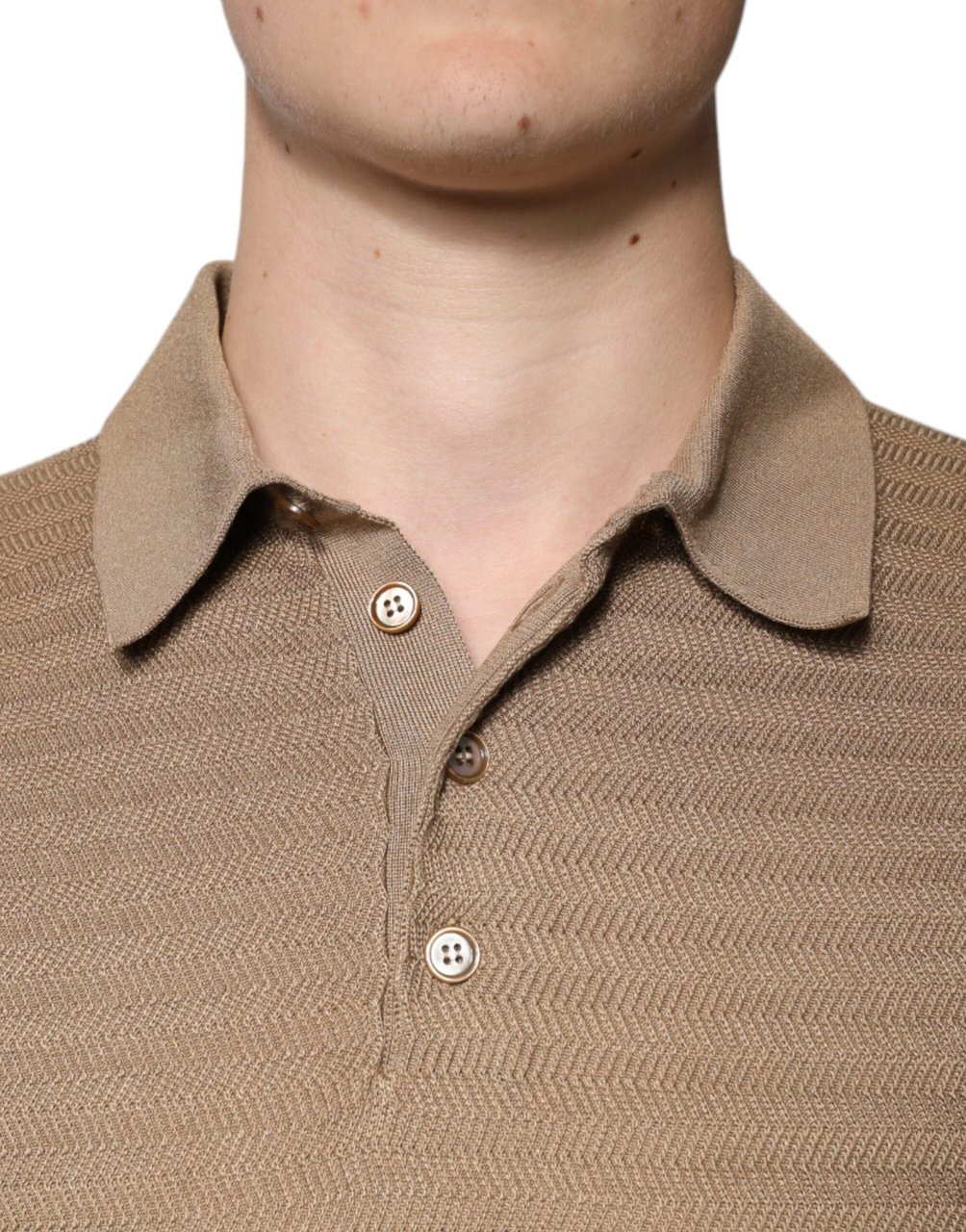 Dolce & Gabbana Brown Collared Short Sleeves Polo T-shirt Bruin