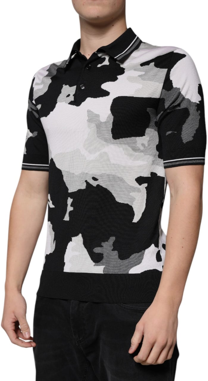 Dolce & Gabbana Multicolor Camouflage Collared Polo T-shirt Divers
