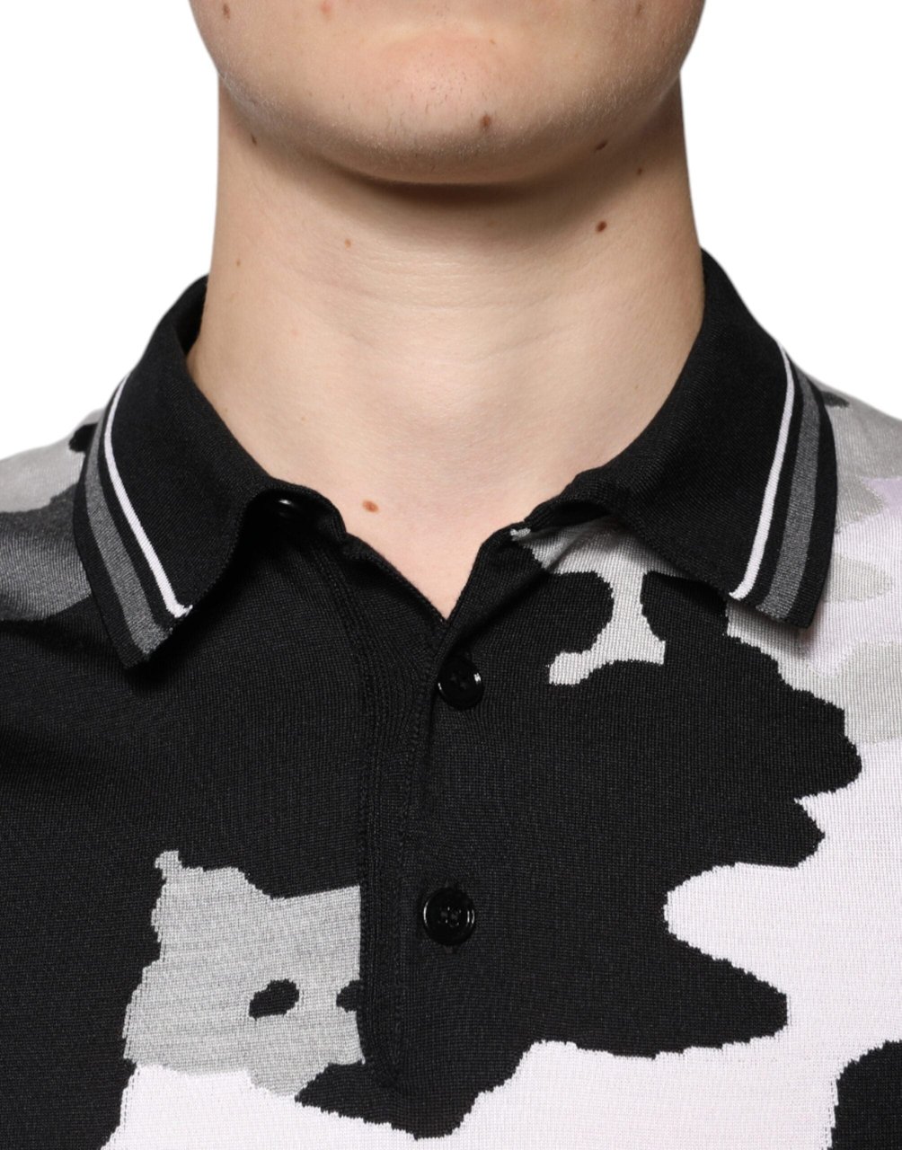 Dolce & Gabbana Multicolor Camouflage Collared Polo T-shirt Divers