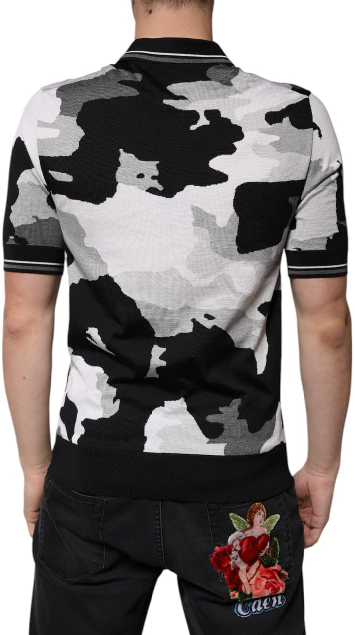 Dolce & Gabbana Multicolor Camouflage Collared Polo T-shirt Divers