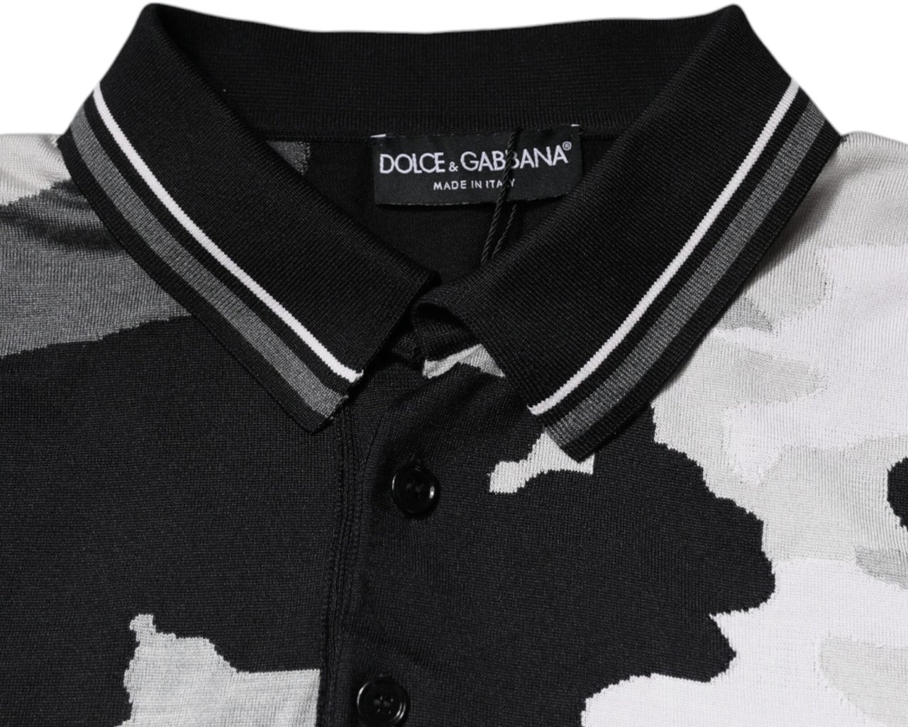 Dolce & Gabbana Multicolor Camouflage Collared Polo T-shirt Divers