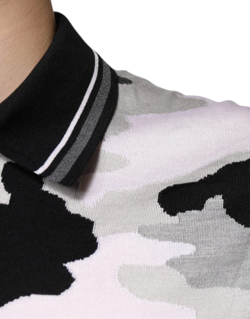 Dolce & Gabbana Multicolor Camouflage Collared Polo T-shirt Divers