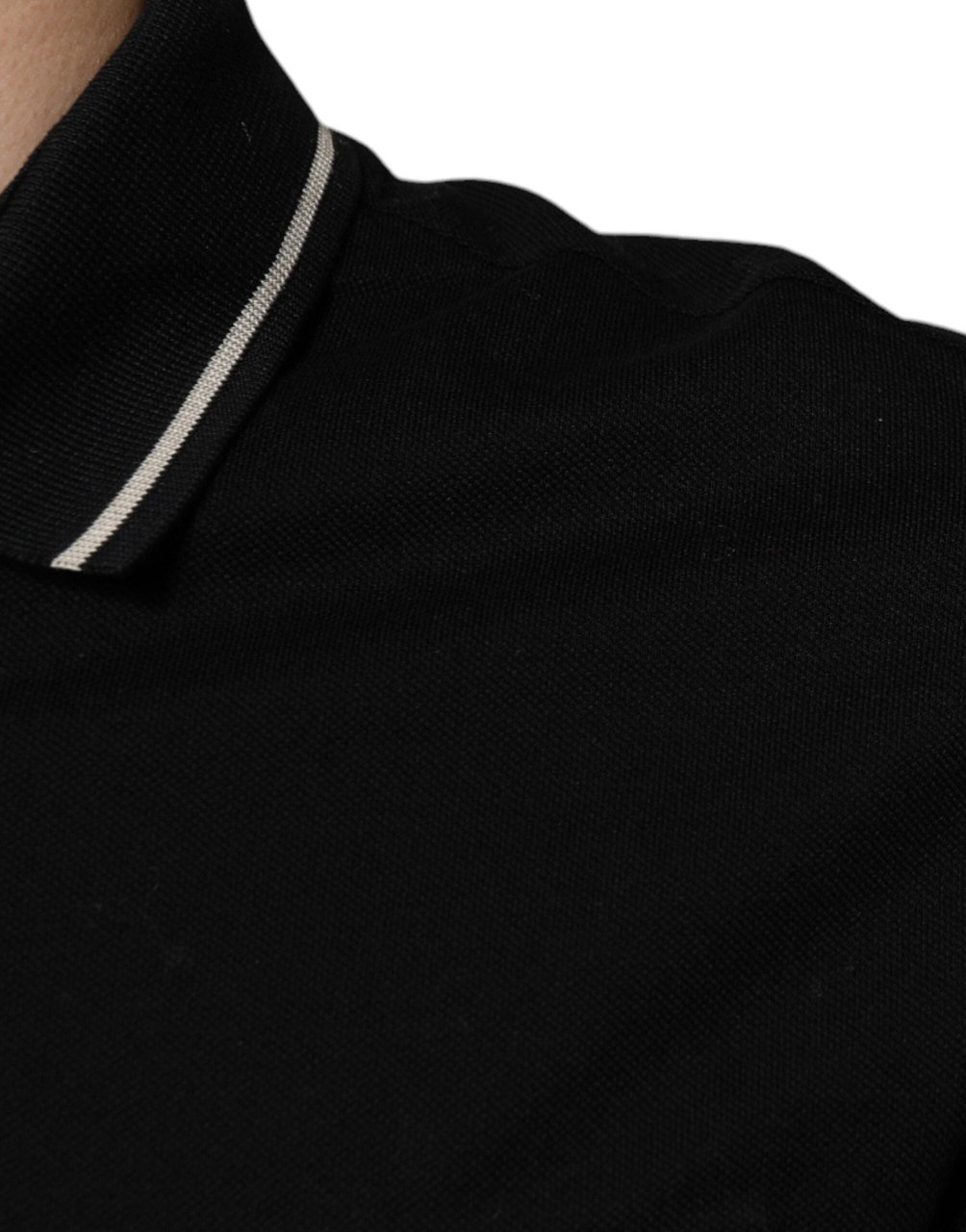 Dolce & Gabbana Black White Cotton Short Sleeves Polo T-shirt Divers