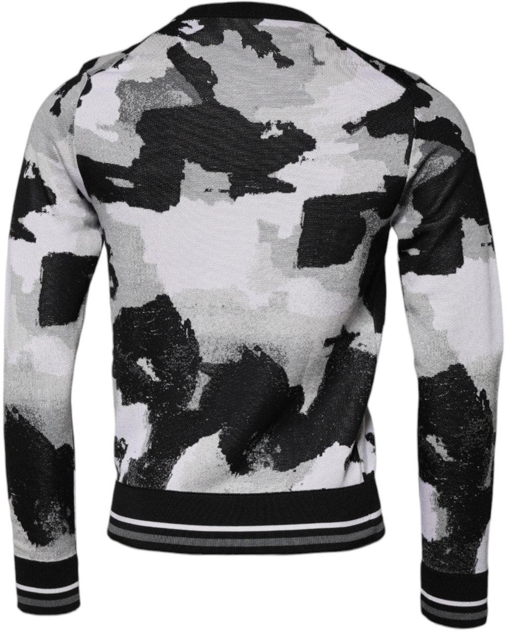 Dolce & Gabbana Multicolor Camouflage Crew Neck Men Pullover Sweater Divers
