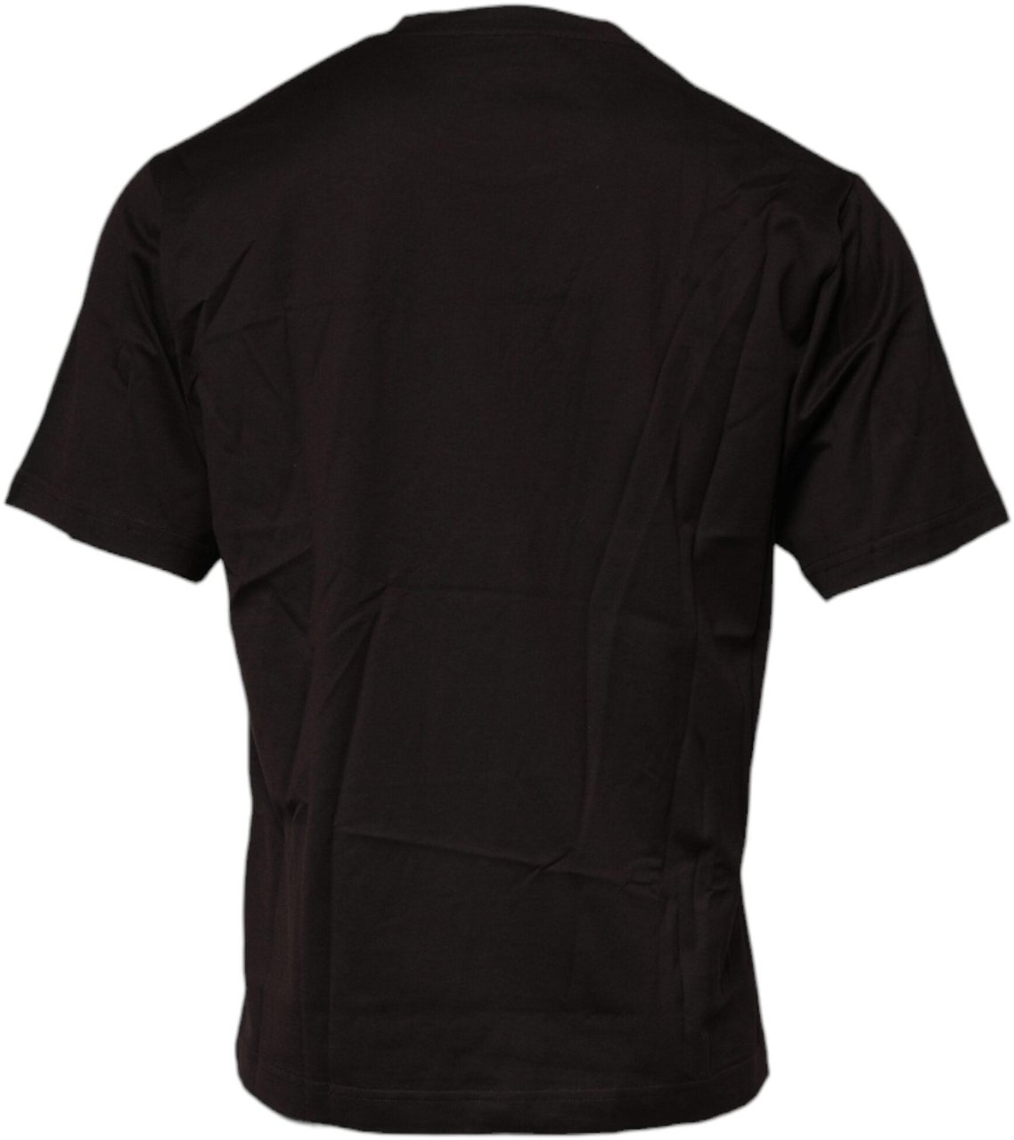 Dolce & Gabbana Dark Brown Logo Cotton Crew Neck T-shirt Bruin