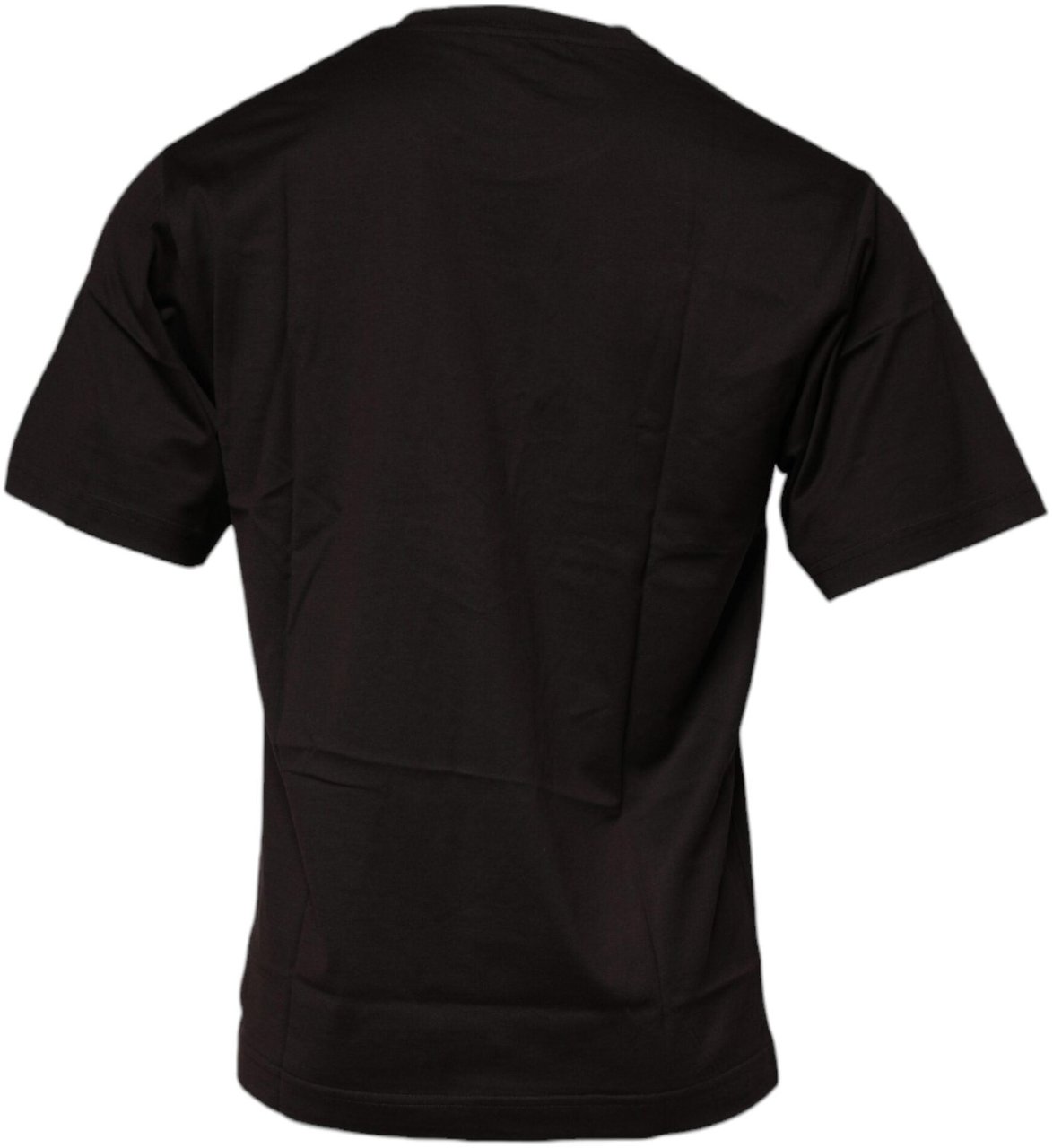 Dolce & Gabbana Dark Brown Logo Cotton Crew Neck T-shirt Bruin