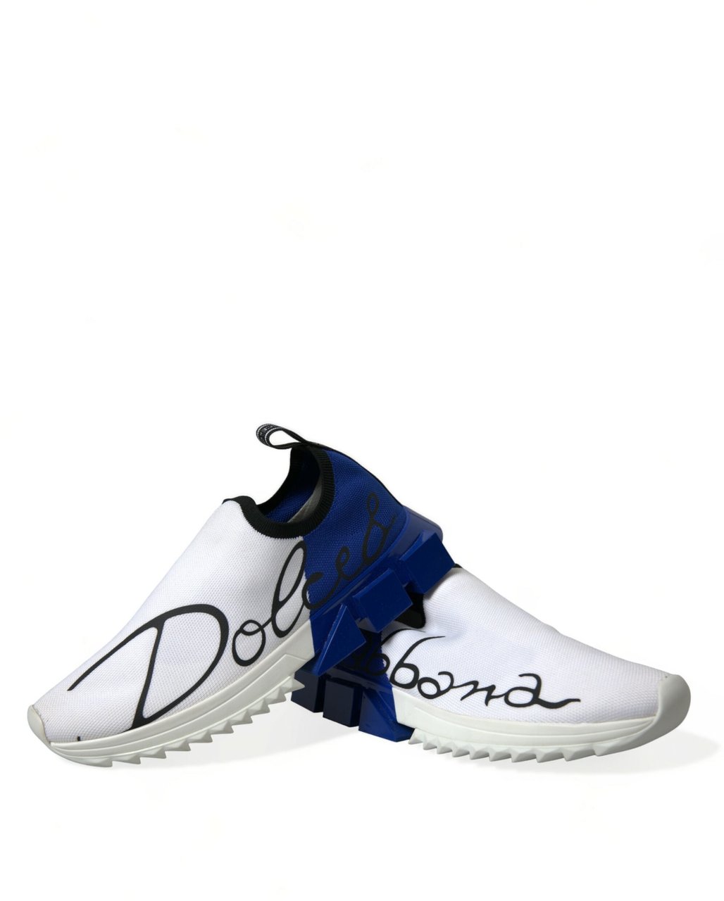 Dolce & Gabbana White Blue Sorrento Low Top Men Casual Sneakers Shoes Divers