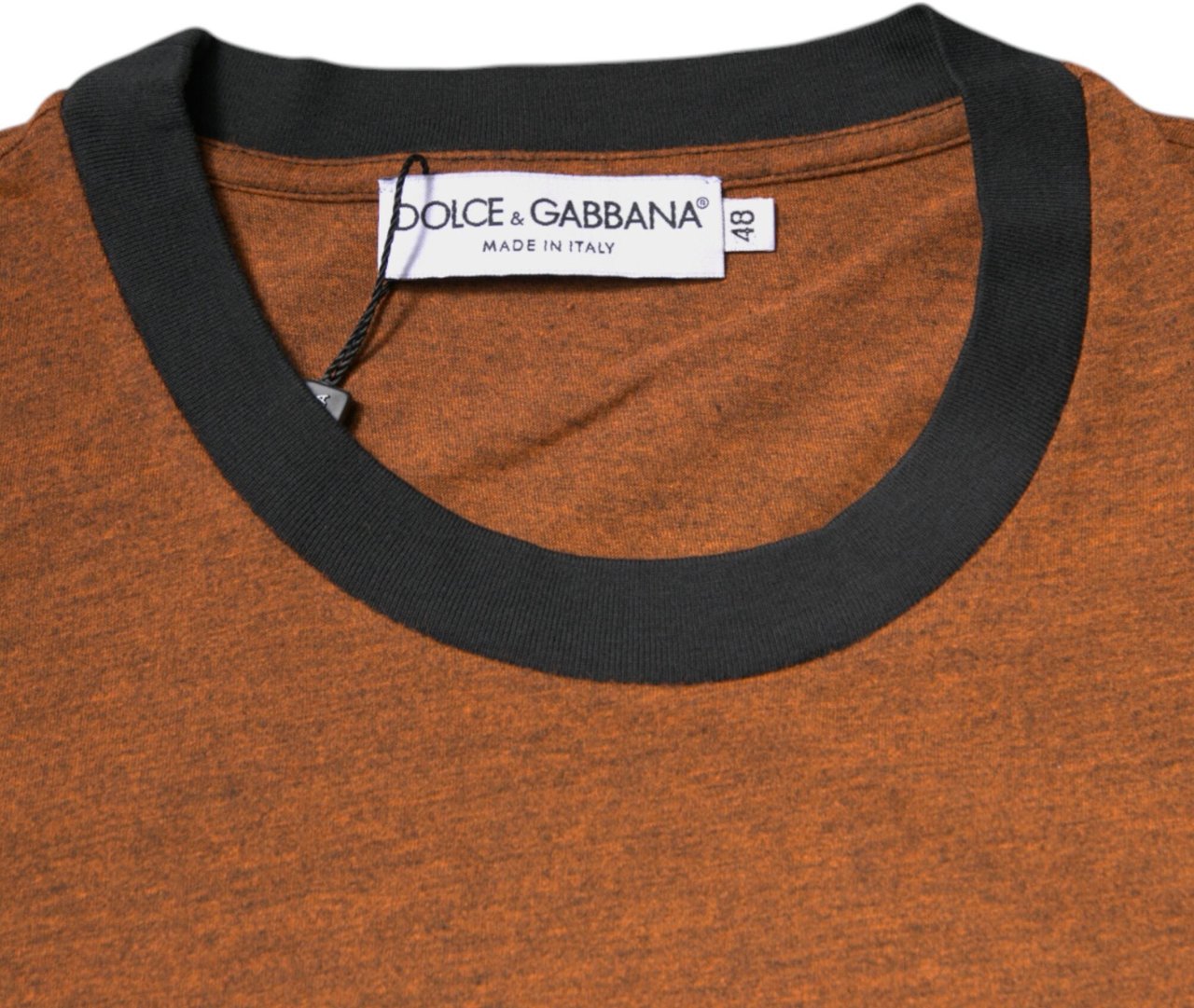 Dolce & Gabbana Brown DG Logo Polyester Crew Neck T-shirt Paars