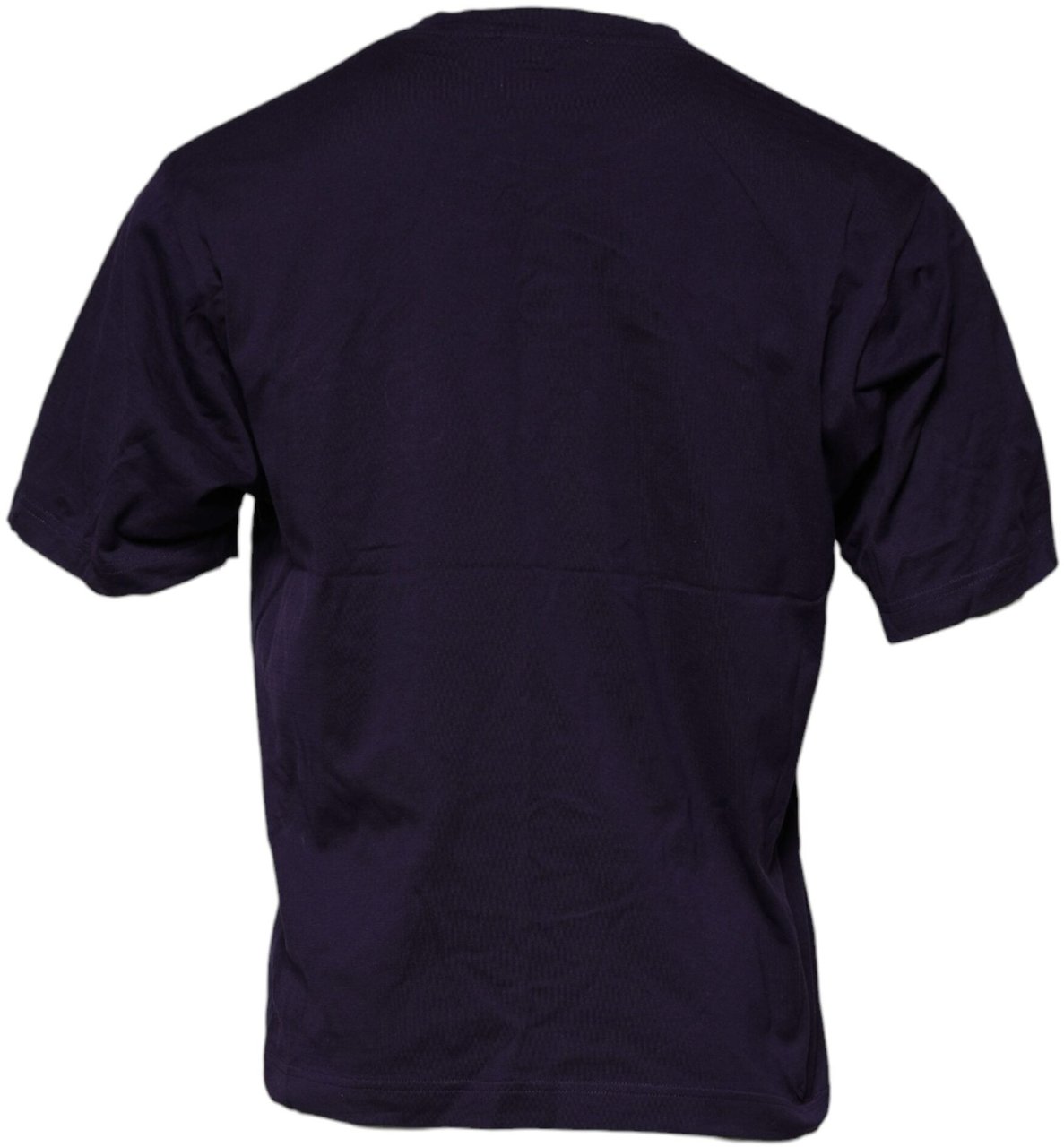 Dolce & Gabbana Purple DG Logo Cotton Crew Neck T-shirt Blauw