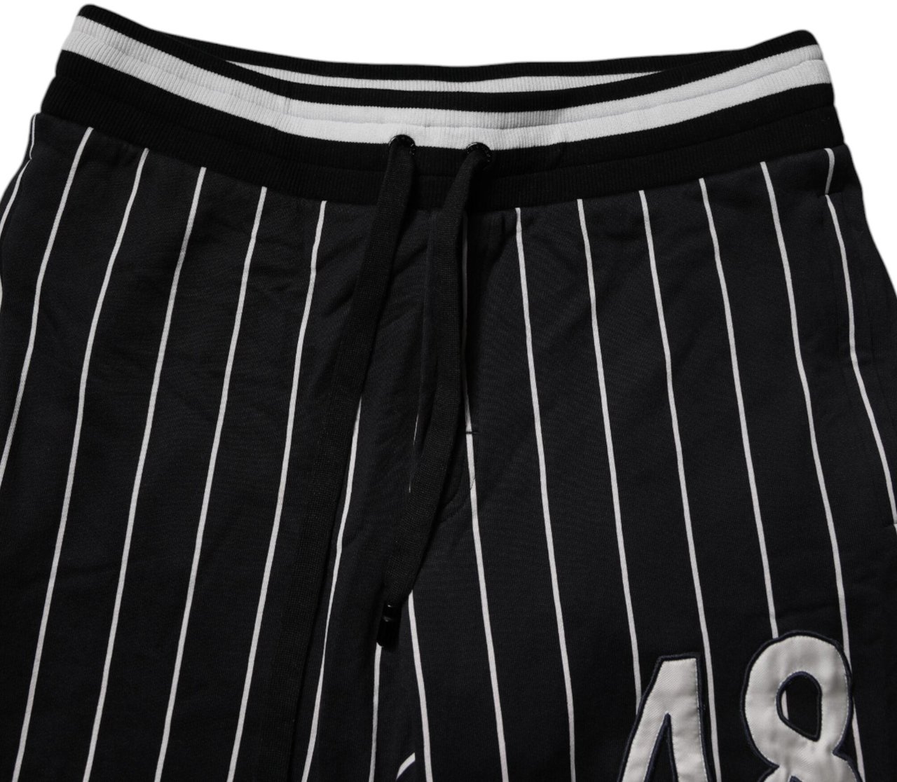 Dolce & Gabbana Black White Stripes Jogger Sweatpants Pants Divers