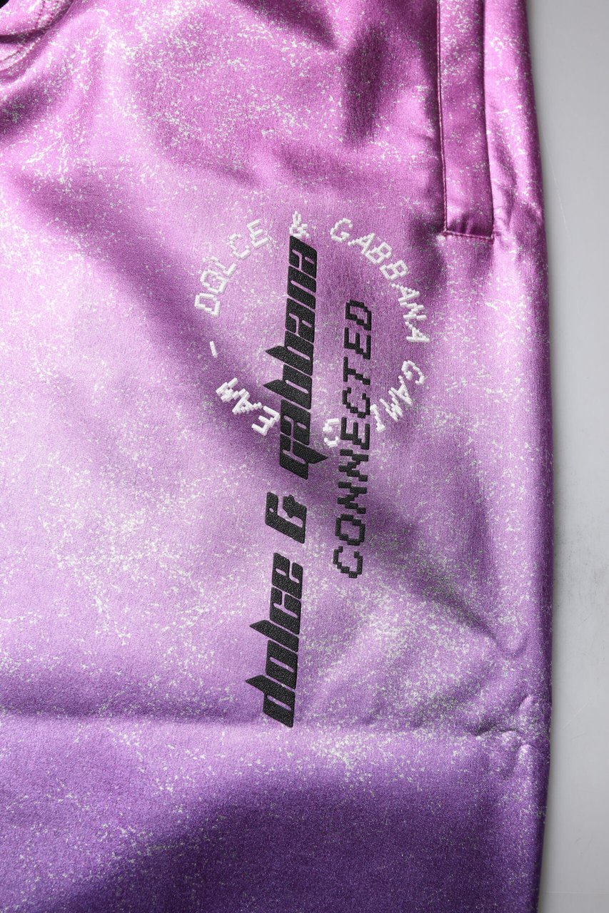 Dolce & Gabbana Pink Purple Two Tone Jogger Sweatpants Pants Divers