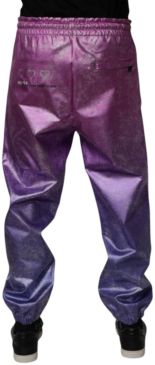 Dolce & Gabbana Pink Purple Two Tone Jogger Sweatpants Pants Divers