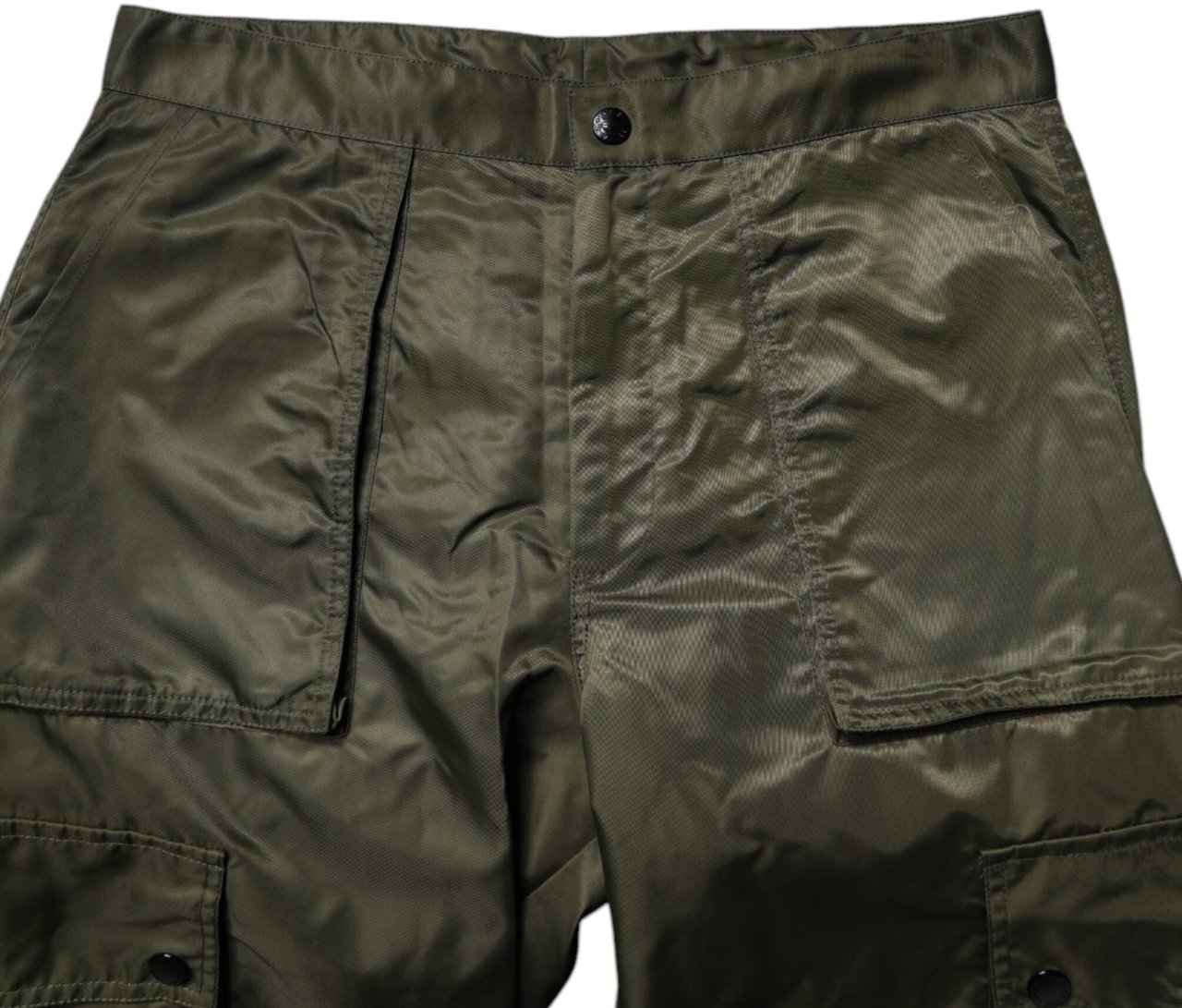 Dolce & Gabbana Dark Green Nylon Cargo Pants Donkergroen