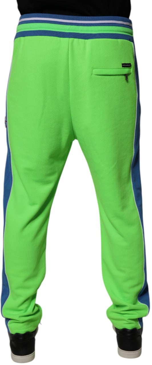 Dolce & Gabbana Green Blue Jogger Sweatpants Pants Divers