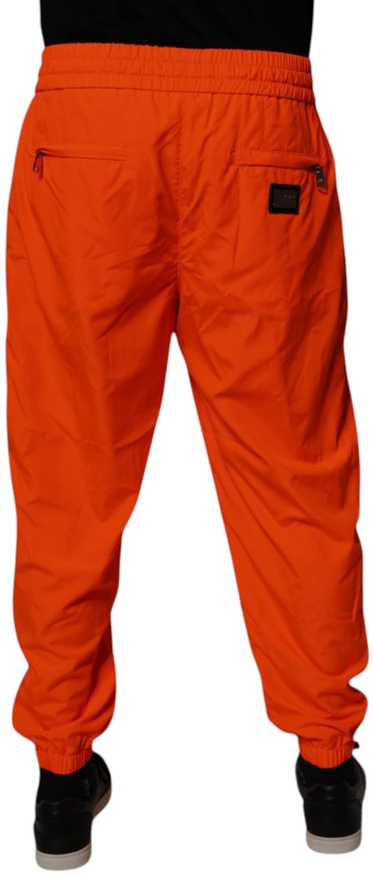 Dolce & Gabbana Orange Polyester Men Jogger Sweatpants Pants Divers