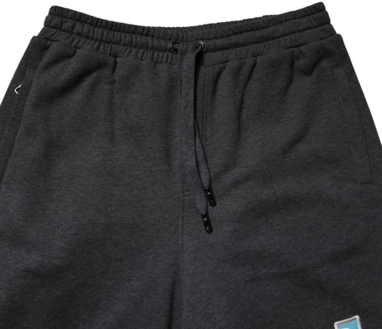 Dolce & Gabbana Dark Gray Cotton Layered Straight Sweatpants Pants Divers
