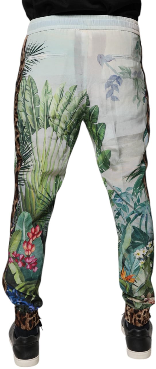 Dolce & Gabbana Multicolor Tropical Jogger Sweatpants Pants Divers