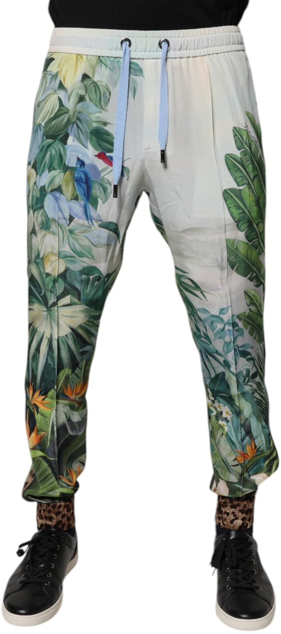 Dolce & Gabbana Multicolor Tropical Jogger Sweatpants Pants Divers