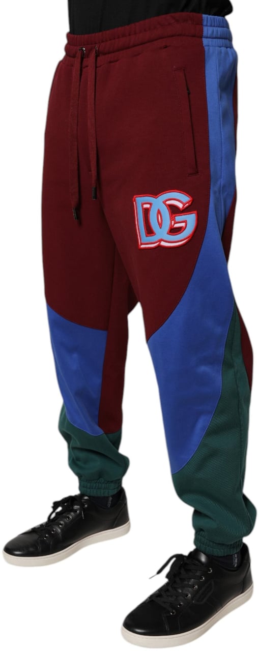 Dolce & Gabbana Multicolor Cotton Men Jogger Sweatpants Pants Divers