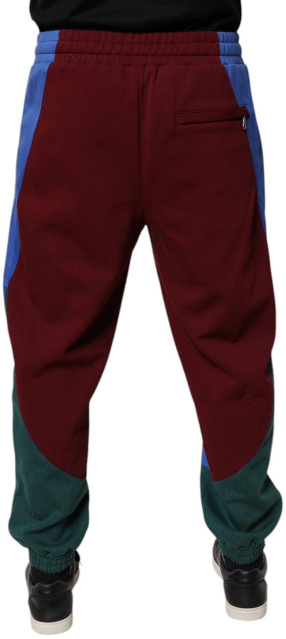 Dolce & Gabbana Multicolor Cotton Men Jogger Sweatpants Pants Divers