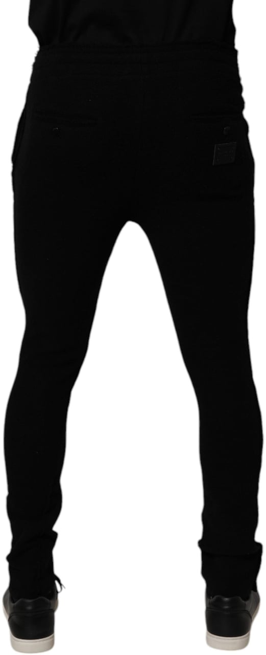 Dolce & Gabbana Black Cashmere Jogger Men Sweatpants Pants Zwart