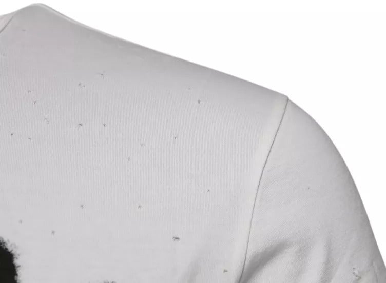 Dolce & Gabbana White Graphic Print Cotton Crew Neck T-shirt Wit
