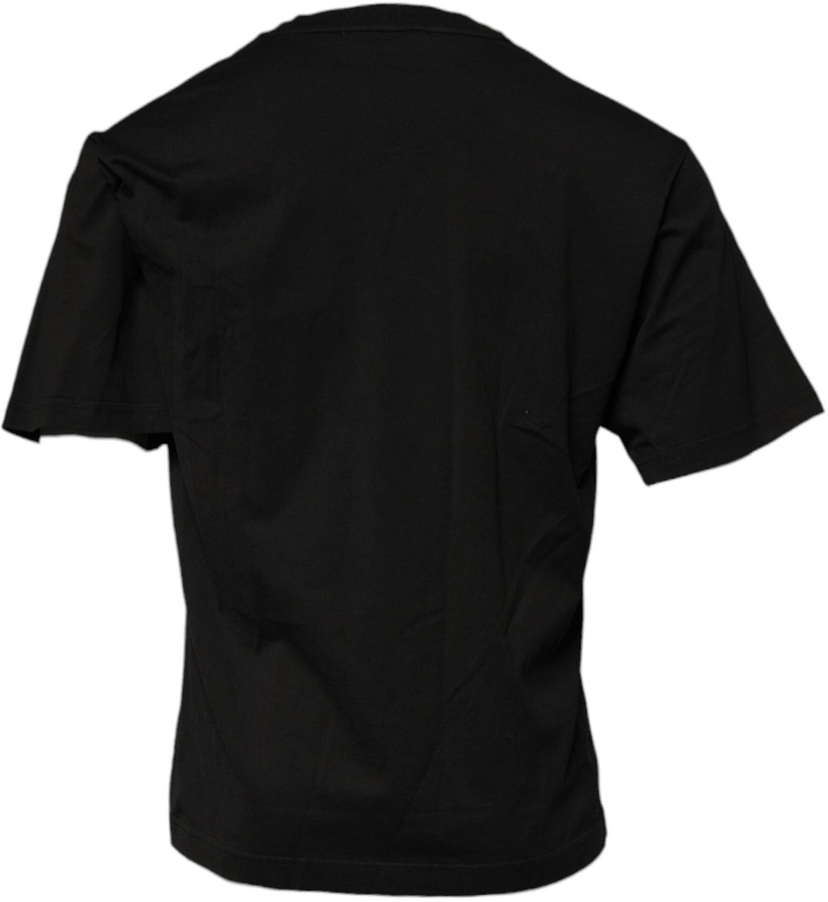 Dolce & Gabbana Black DG Logo Cotton Crew Neck T-shirt Zwart