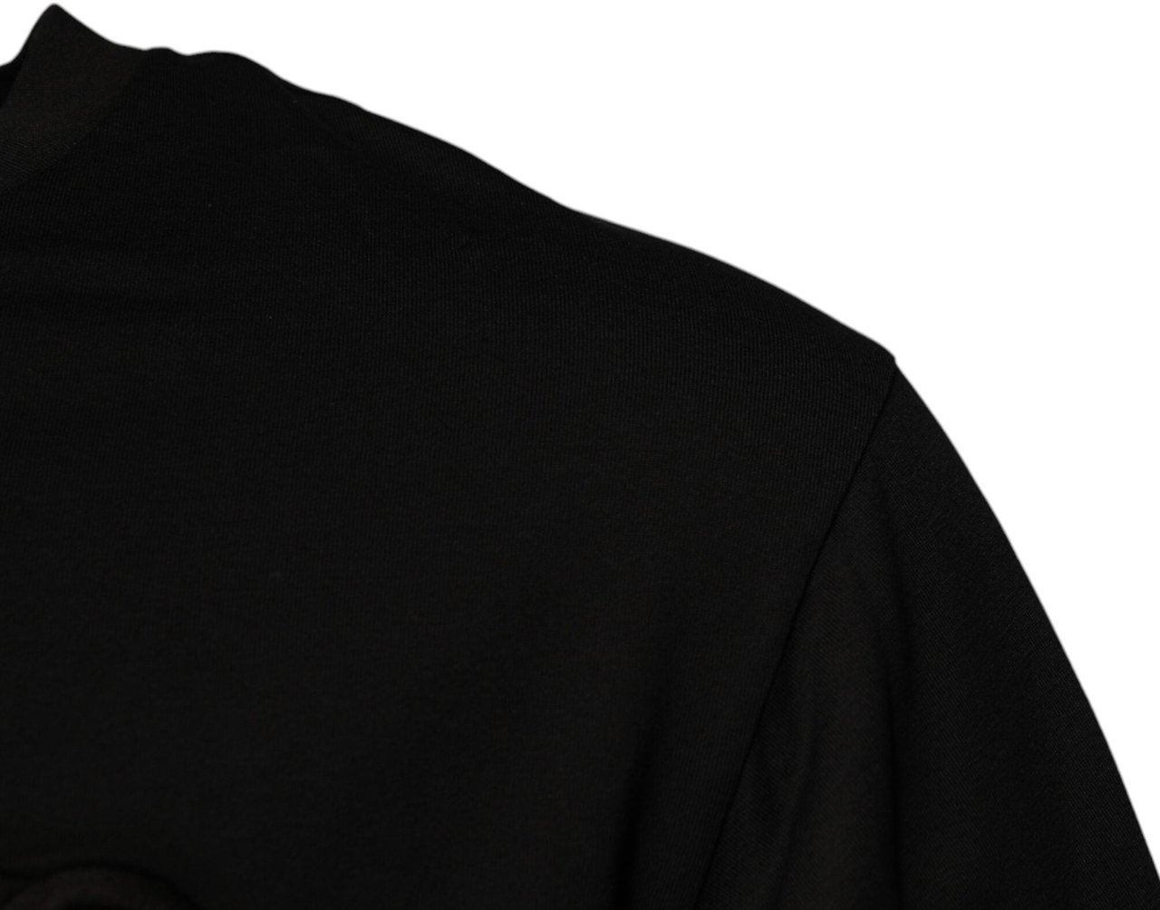 Dolce & Gabbana Black DG Logo Cotton Crew Neck T-shirt Zwart