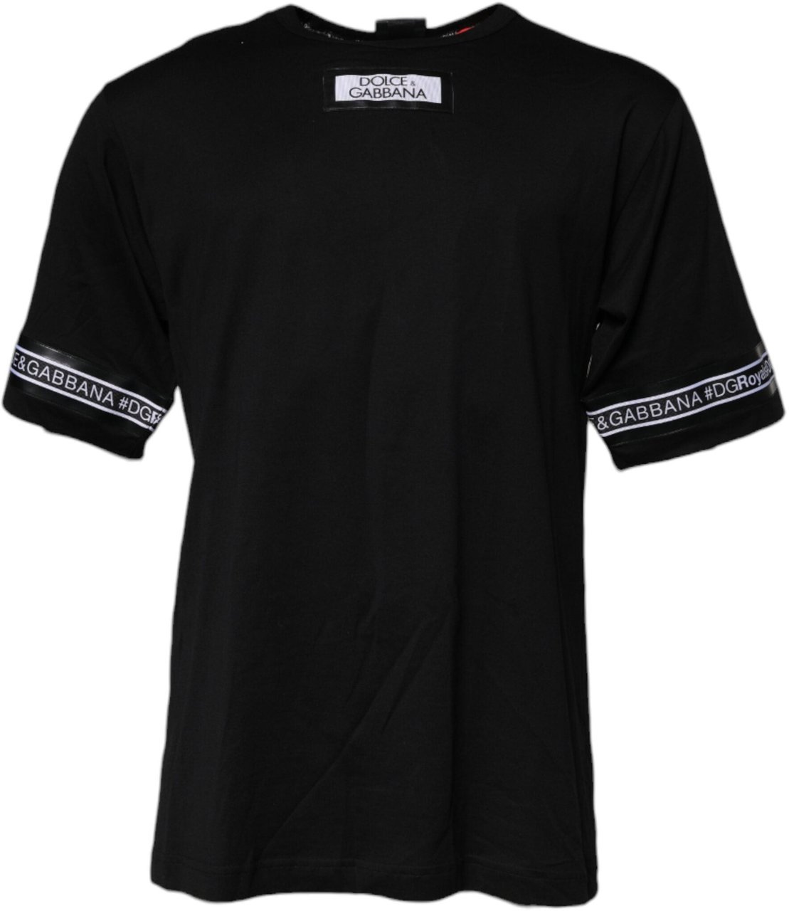 Dolce & Gabbana Black #DGMILLENNIALS Cotton Crew Neck T-shirt Zwart