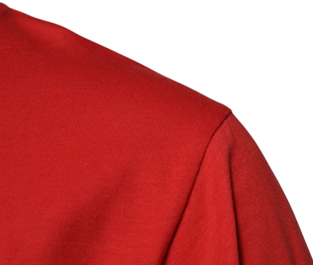 Dolce & Gabbana Red DG Logo Patch Cotton Crew Neck T-shirt Rood