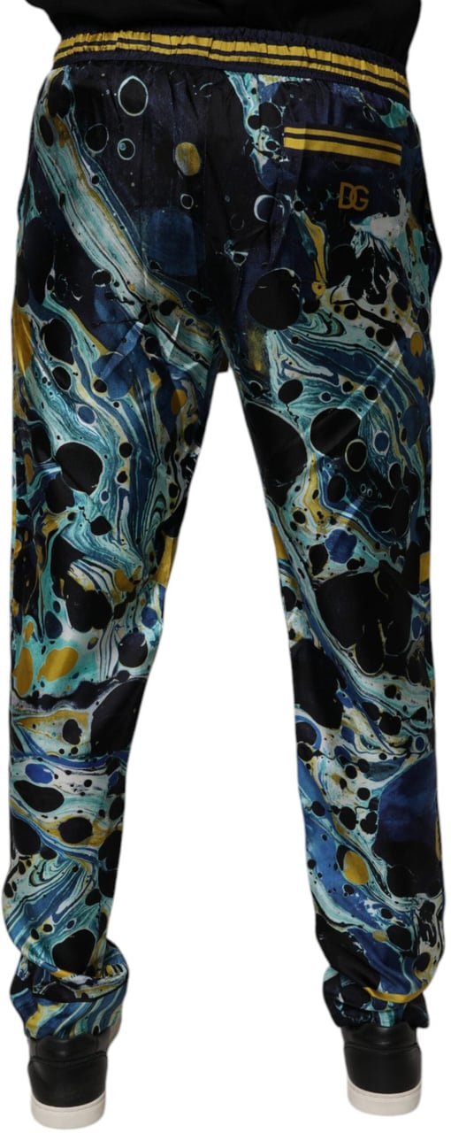 Dolce & Gabbana Multicolor Marble Print Jogger Sweatpants Pants Divers