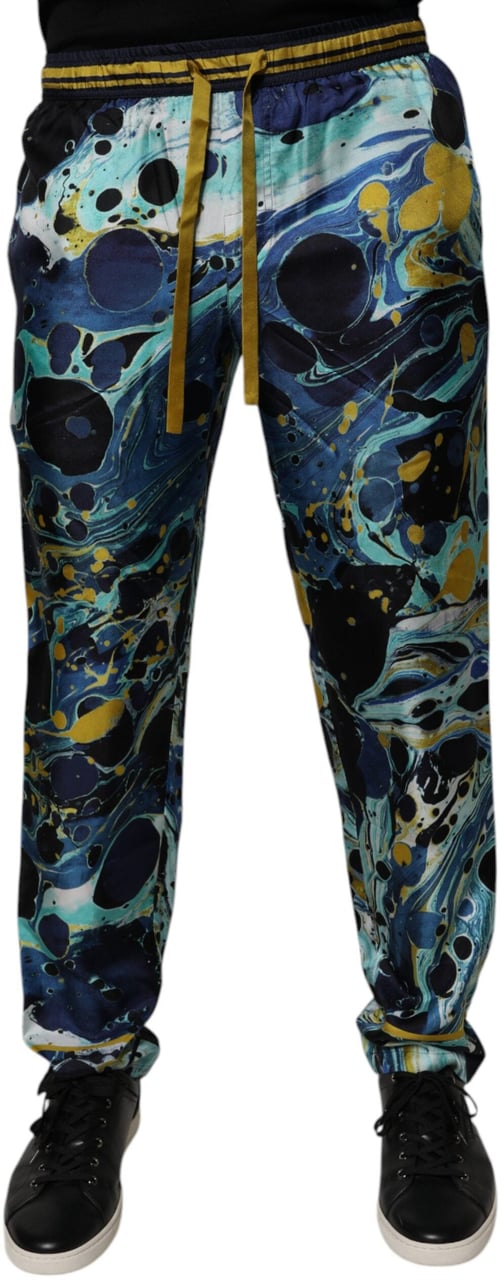 Dolce & Gabbana Multicolor Marble Print Jogger Sweatpants Pants Divers