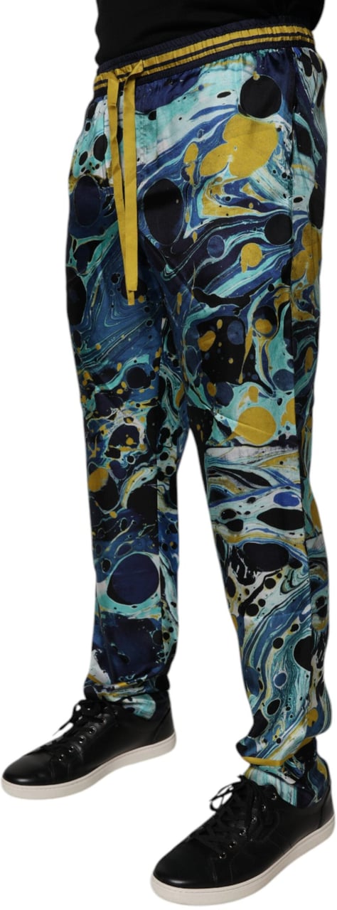 Dolce & Gabbana Multicolor Marble Print Jogger Sweatpants Pants Divers