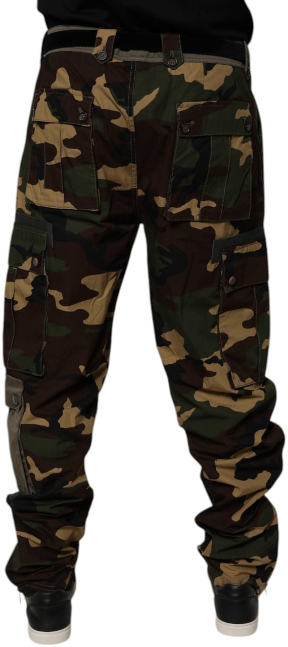 Dolce & Gabbana Multicolor Patchwork Camouflage Cargo Pants Divers