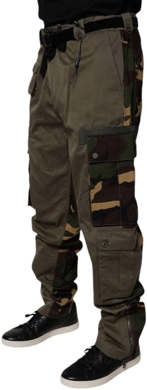 Dolce & Gabbana Multicolor Patchwork Camouflage Cargo Pants Divers