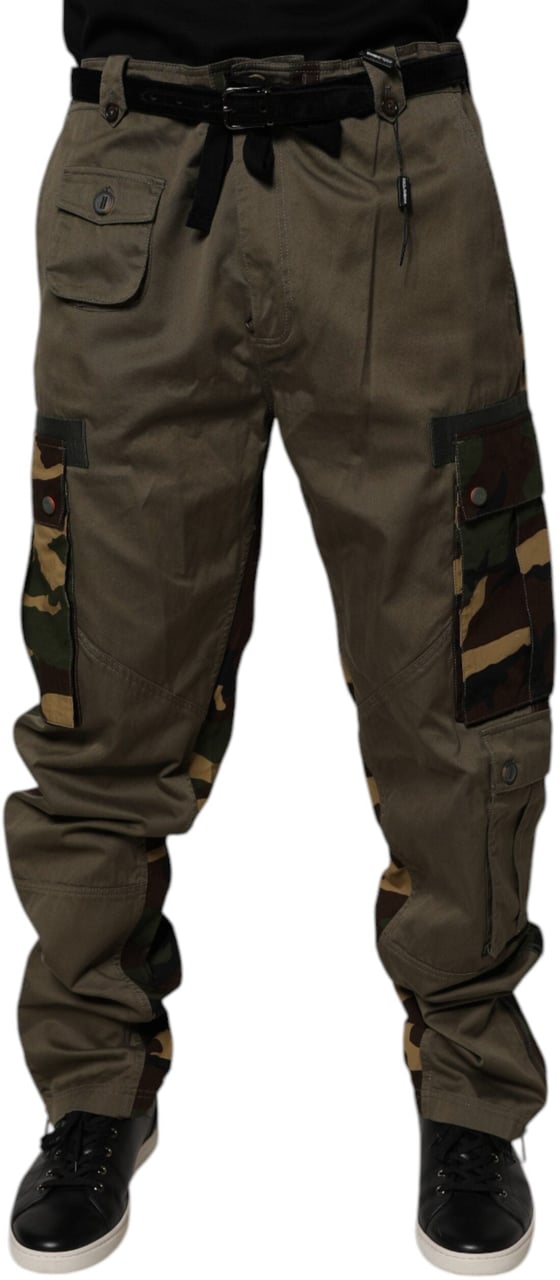 Dolce & Gabbana Multicolor Patchwork Camouflage Cargo Pants Divers
