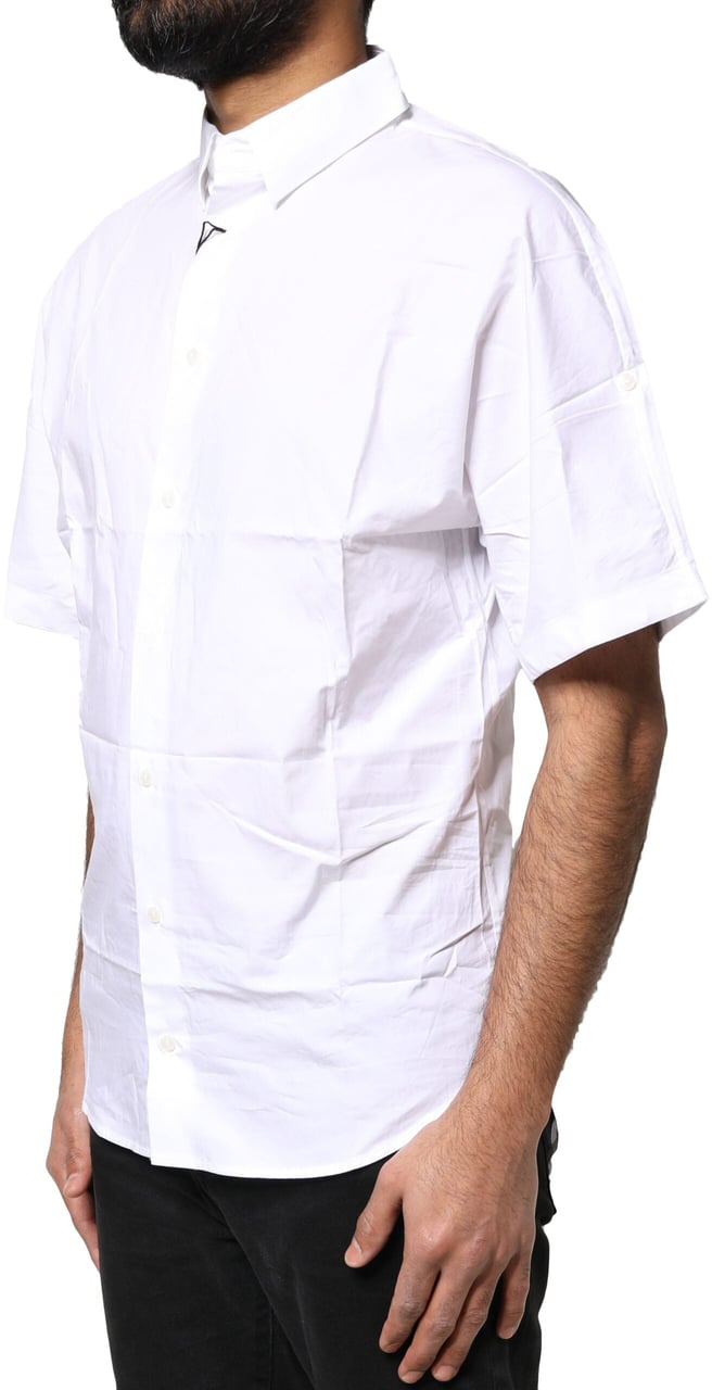 Dolce & Gabbana White Cotton Button Down Casual Men Polo Shirt Wit