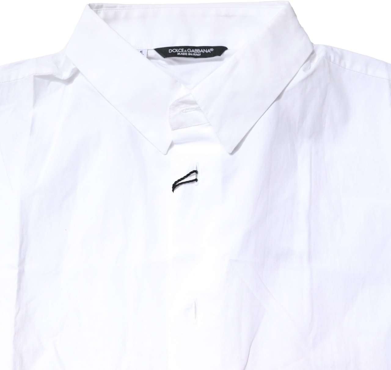 Dolce & Gabbana White Cotton Button Down Casual Men Polo Shirt Wit