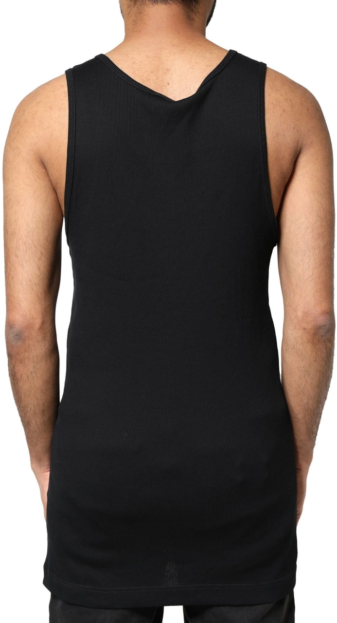 Dolce & Gabbana Black Cotton Rip Style Sleeveless Men Tank T-shirt Zwart