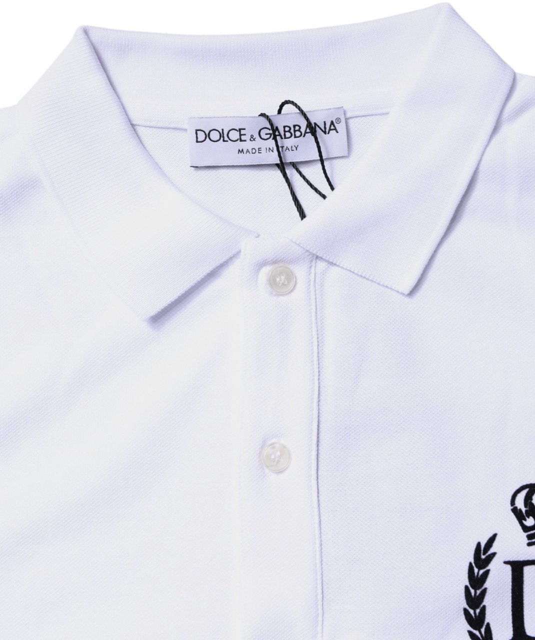 Dolce & Gabbana White Cotton Crown Collared Men Polo T-shirt Rood