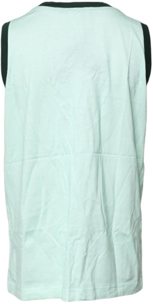 Dolce & Gabbana Light Green Graphic Print Sleeveless Tank T-shirt Lime