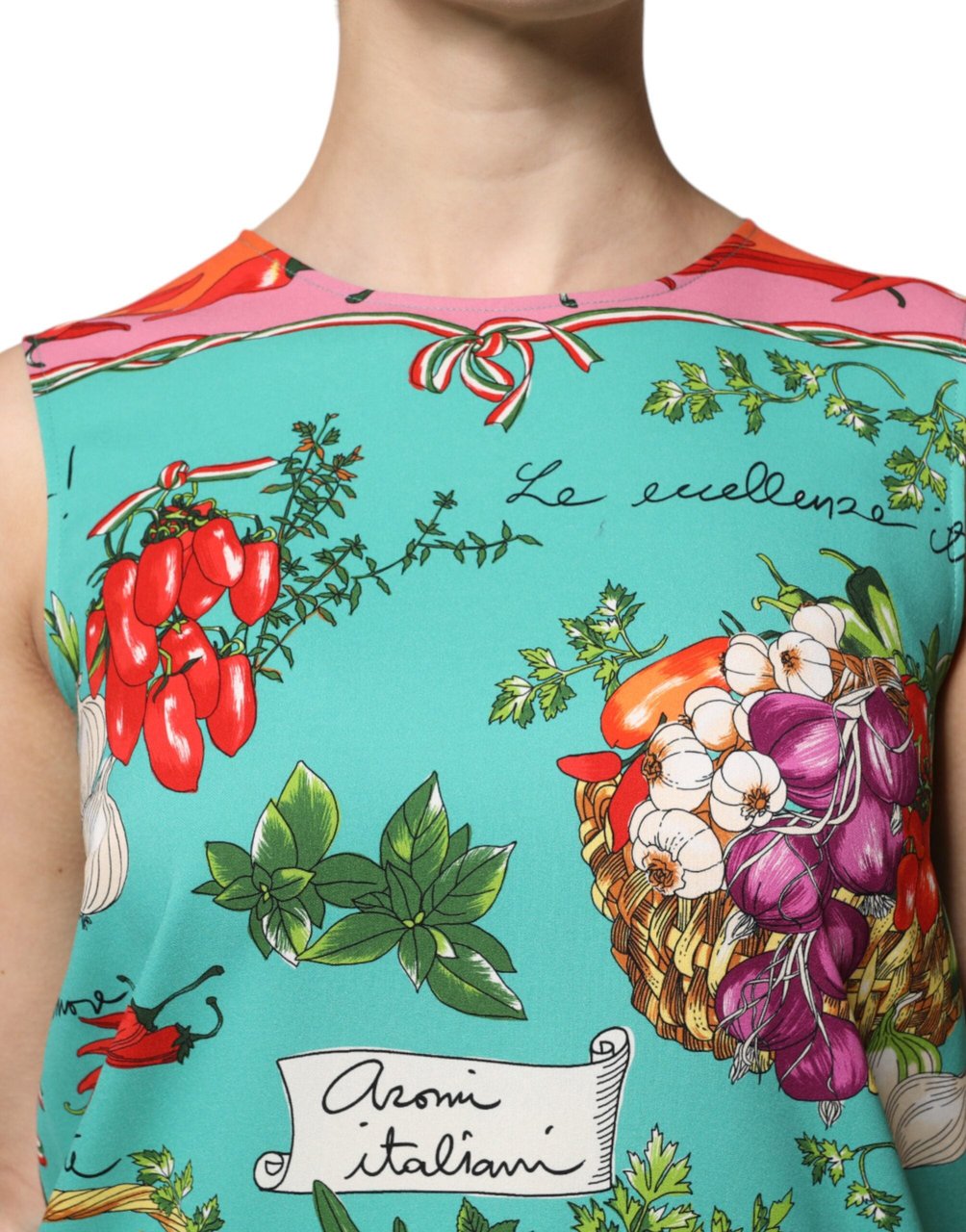 Dolce & Gabbana Multicolor Floral Silk Sleeveless Tank Top Divers