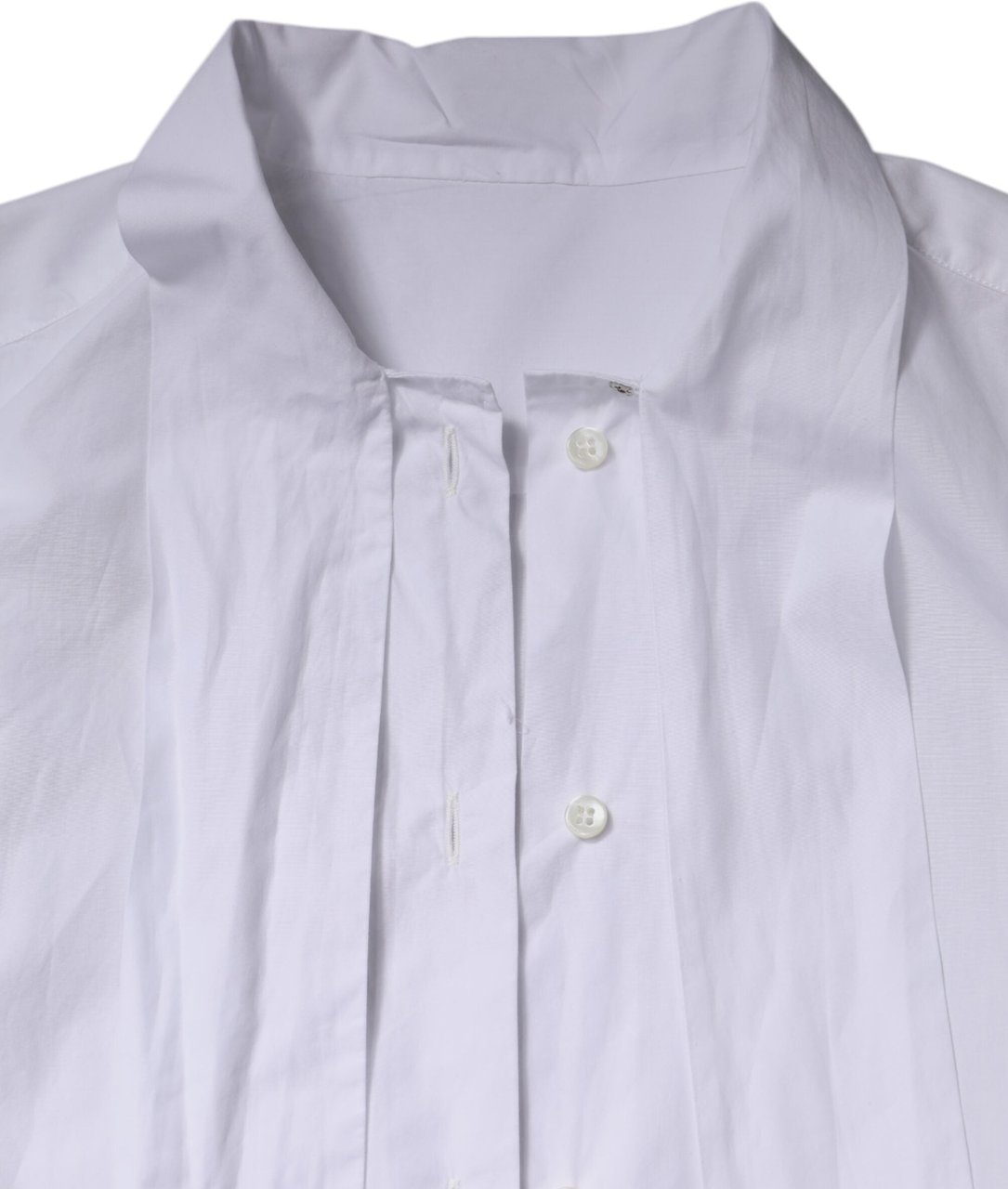 Dolce & Gabbana White Ascot Collar Long Sleeve Blouse Top Wit
