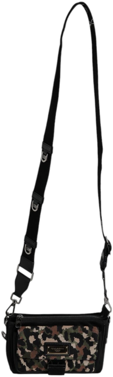 Dolce & Gabbana Multicolor Leopard Jacquard Crossbody Bag Divers